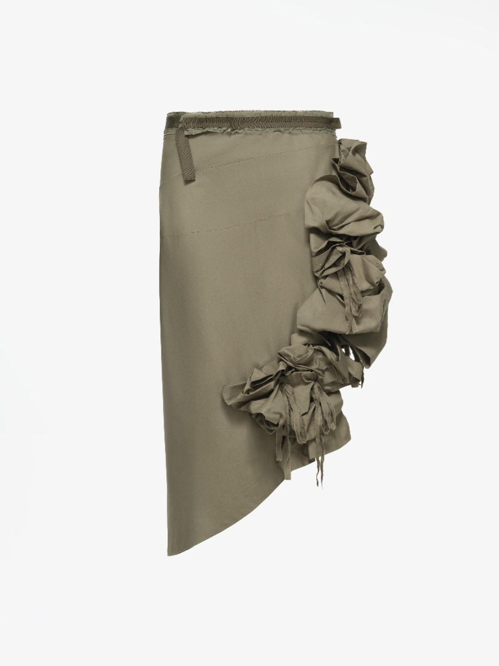 JOHN GALLIANO X ZARA LIMITED EDITION ASYMMETRIC FLORAL APPLIQUÉ SKIRT